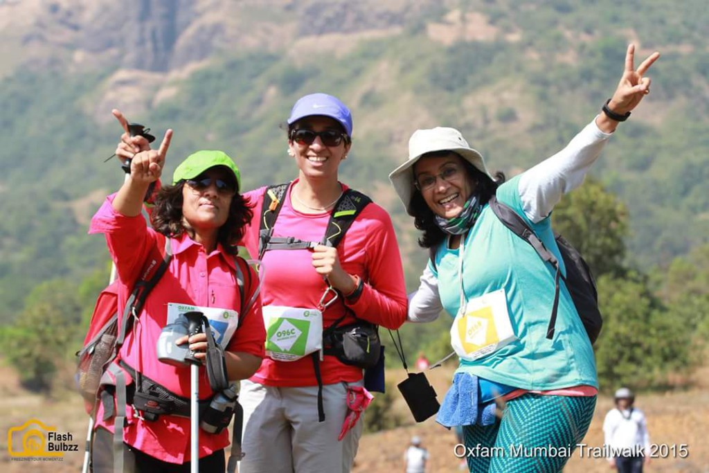 100 Km accomplished.-Anitha with her team at Oxfam trailwalker