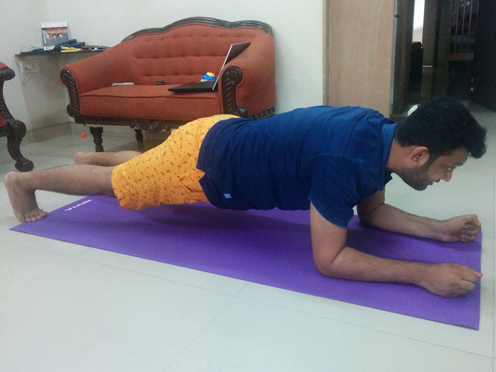 Jigar working out at home