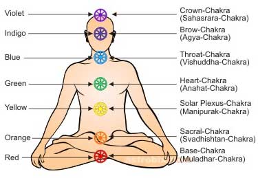 The Seven Chakras in human body 