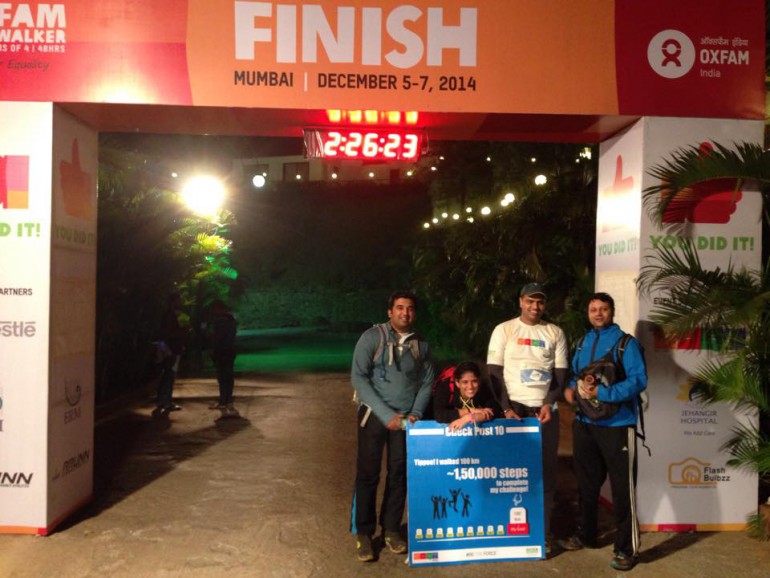 feeling triumphant-successfully completed 1st 100 Kms Trailwalk