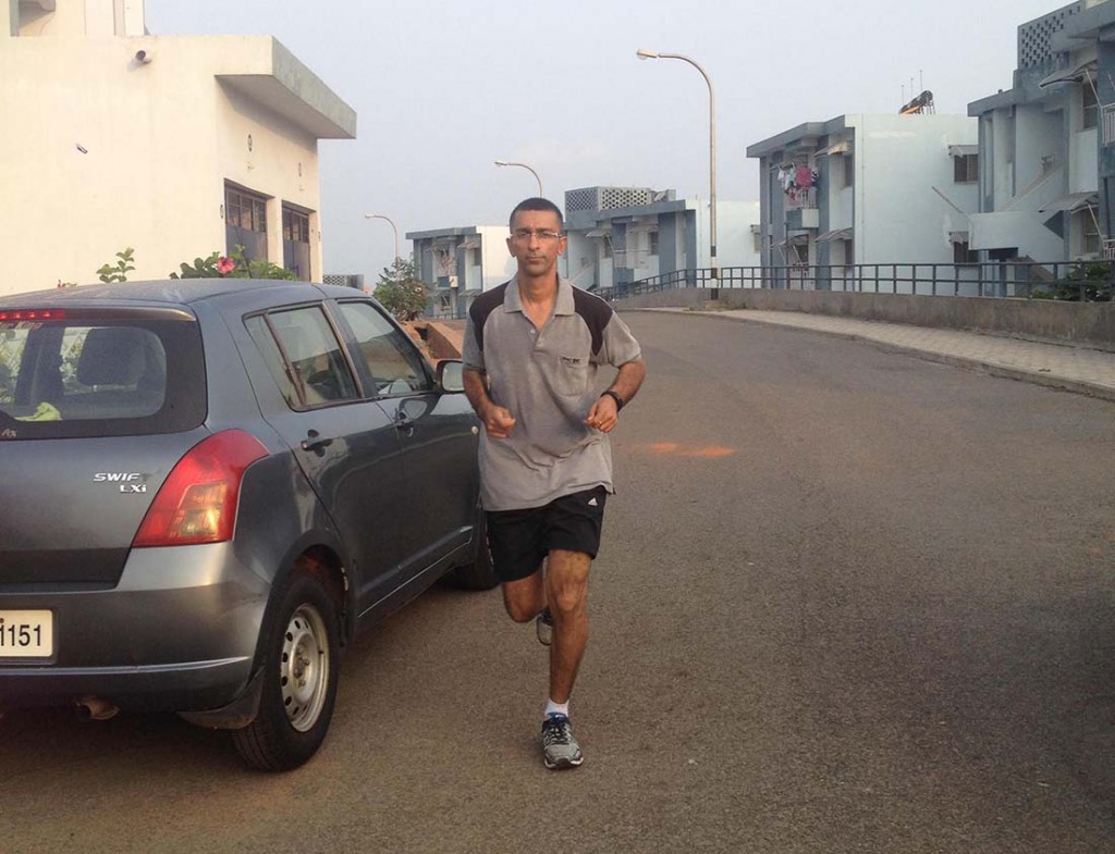 Jatin On his daily run