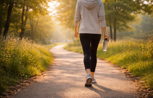A calm walking path symbolising everyday habits that support long-term health.