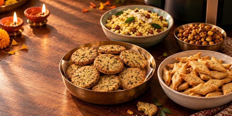 Healthier Diwali Snacks: Baked and Air-Fried Namkeen Recipes