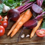 carrots, beetroots and tomatoes